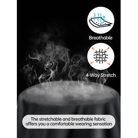 FREE SOLDIER Men's Hiking Pants Water Resistant Quick Dry Lightweight Tactical Cargo Work Pants for Travel Outdoor（Black32W x 30L）