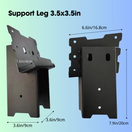 4x4 Outdoor Multi-Use Angle Brackets,Platform Bracket for Hunting Blinds, Shooting Shacks, Outdoor Platforms,Deer Stands,Set of 4 Black