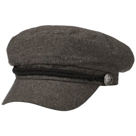 Lipodo Shania Elbsegler Women's Newsboy Hat Made of Linen/Cotton Mix - Baker Boy Hat with Elastic Band and Lining - Women's Cap with Cord and Buttons - Spring/Summer, olive