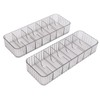2pcs Cable Management Box with 20 Wire Ties Stackable Clear