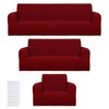 Fanfanwin 3 Pcs Couch Cover Sofa Cover Slipcover Set Living