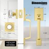BonKuDoo Front Door Handle Set, Front Entry Handleset with Glass