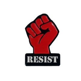 Dark Spark Decals Resist Fist Protest Resistance Persist Enamel Lapel Pin