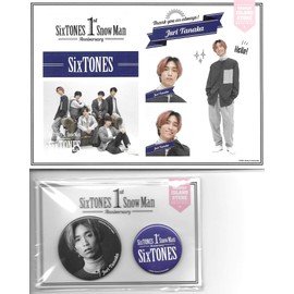 Tanaka Sixtones 1st Anniversary Sticker Tin Badge Set