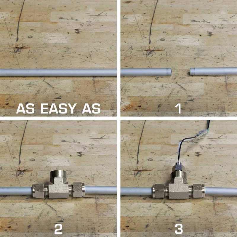 GlowShift 1/2" Transmission Cooler Line T-Fitting Sensor Adapter Compatible with