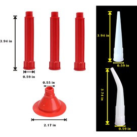 ANZHUO Extended nozzle for sausage caulking gun or Caulking Gun Gluing tool caulking extension nozzle can be converted into a combination kit of sausage sealing gun glue nozzle