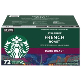 Starbucks French Roast K-Cups for Keurig, Dark Roast - 72 Count