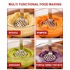 Acual Potato Masher Stainless Steel, Heavy Duty 304 Stainless Steel