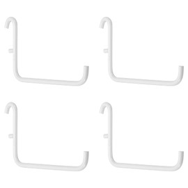 HARFINGTON 4pcs L Style Pegboard Hooks 3.75" L Shape Pegboard Storage Hook Pegboard Hanging Accessories Wall Mount Organize Storage Tools for Garage Workbench Kitchen Bathroom, White