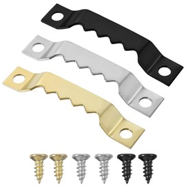 Pack of 120 Picture Hangers Picture Hooks for Screwing Picture Frame Hangers Sawtooth Picture Hanger Set Canvas Hanger with Screws for Hanging Photo Frame Canvas Artworks