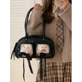 CLOGRATIA Sewn Bag, Stuffed Toy, Back, Mini, Pushing Back, Shoulder, Thrusting, Ota-katsu, Black