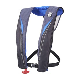 Bluestorm Gear Cirrus 26 Inflatable PFD Life Jacket (Deep Blue) | US Coast Guard Approved Automatic/Manual Life Vest for Adults