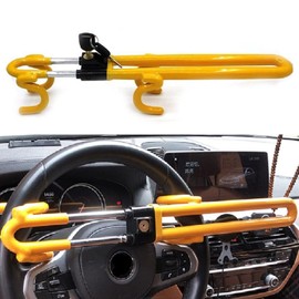 RJM RACING ⭐️⭐️⭐️⭐️⭐️ Twin Hooks Steering Wheel Lock AUTO Anti-Theft Device UNIVERSAL