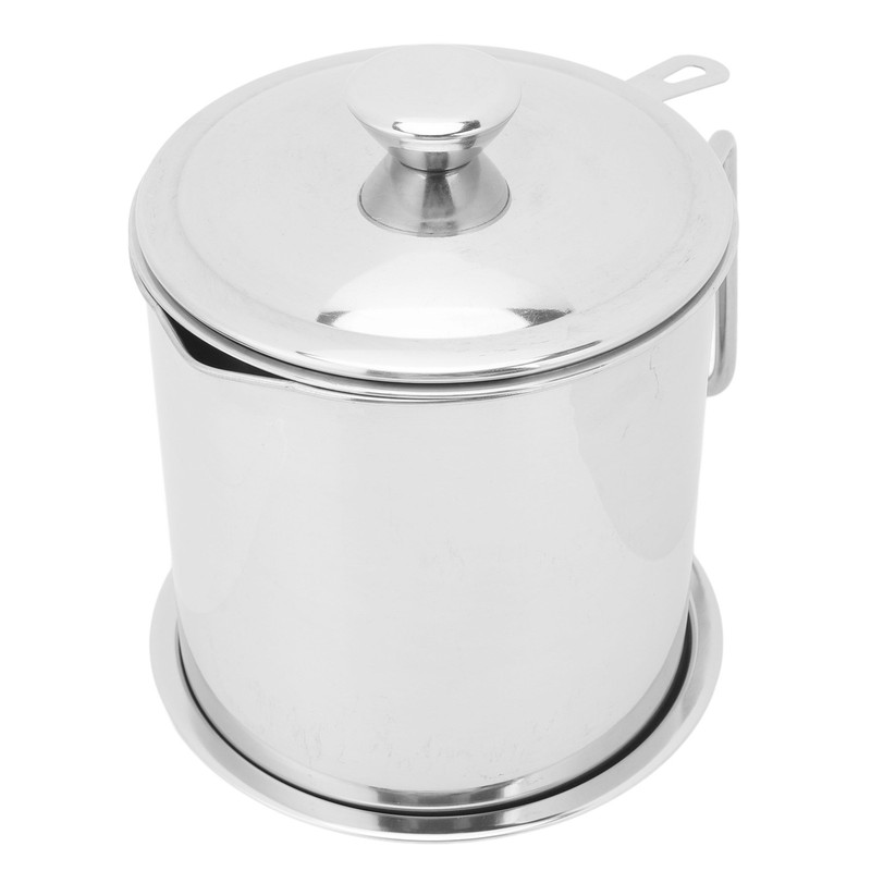 Grease Container 304 Stainless Steel Dustproof Large Capacity Fine Strainer
