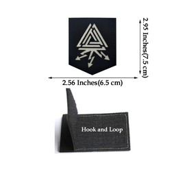 2 PCS AliPlus Viking Valknut Patches Luminous Reflective Glow Patch Laser Cut Patches Tactical Morale Patch Hook and Loop(Black White)