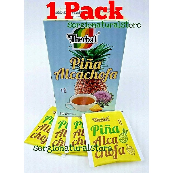 Te de Piña y Alcachofa Tea Therbal Artichoke Pineapple Diet Support 30 bags each