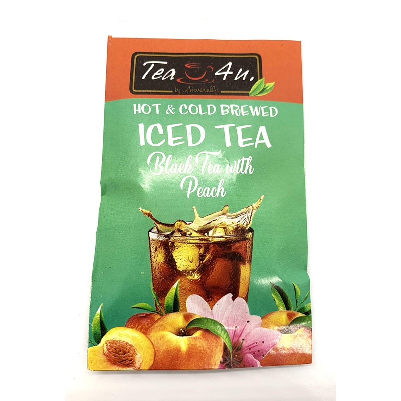 Tea4U Peach Black Iced Tea Bags - Hot & Cold