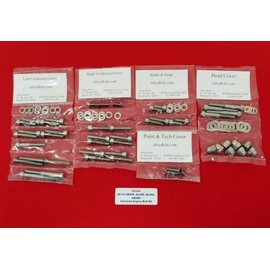 ALLOYBOLTZ - Compatible with The Honda 1968-1975 CB350 CL350 SL350 K1-K5 Twin Polished Stainless Steel Engine Cover Bolt KIT Set