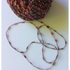 Berry Glitz Ladder Ribbon Yarn Dark Horse Beautiful #B119 Red,