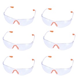 6 Pcs Safety Goggles, Protective Glasses, Safety Glasses for Work Eye Protection Glasses Clear Safety Glasses Protective Personal Protective Equipment Security Glasses Anti Dust/Scratch/Wind/Mist