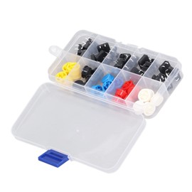 Interruptor Táctil Redondo Pulsador Instantáneo de Gernie para Juego Táctil 12x12x7.3mm, 25 Piezas, IP65, 12V CC, Acero Inoxidable y ABS, Manual, Normalmente Abierto, 25 Count