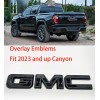 Auto Rear Tailgate GMC Gloss Black Matte Black OVERLAY Emblem
