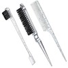 Geiserailie 3 Pcs Slick Back Hair Brush Set Bristle Hair