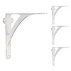 Set of 4 White Shelf Brackets for 8", 10", 12"