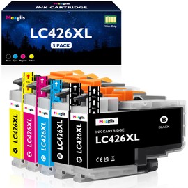 Meagiis LC426XL LC426 XL LC-426XLVAL Cartridges Compatible with Brother LC426 LC-426 LC-426XL Printer Cartridges for Brother MFC-J4340DW MFC-J4540DW MFC-J4335DW (2 Black, 1 Cyan, 1 Magenta, 1 Yellow)