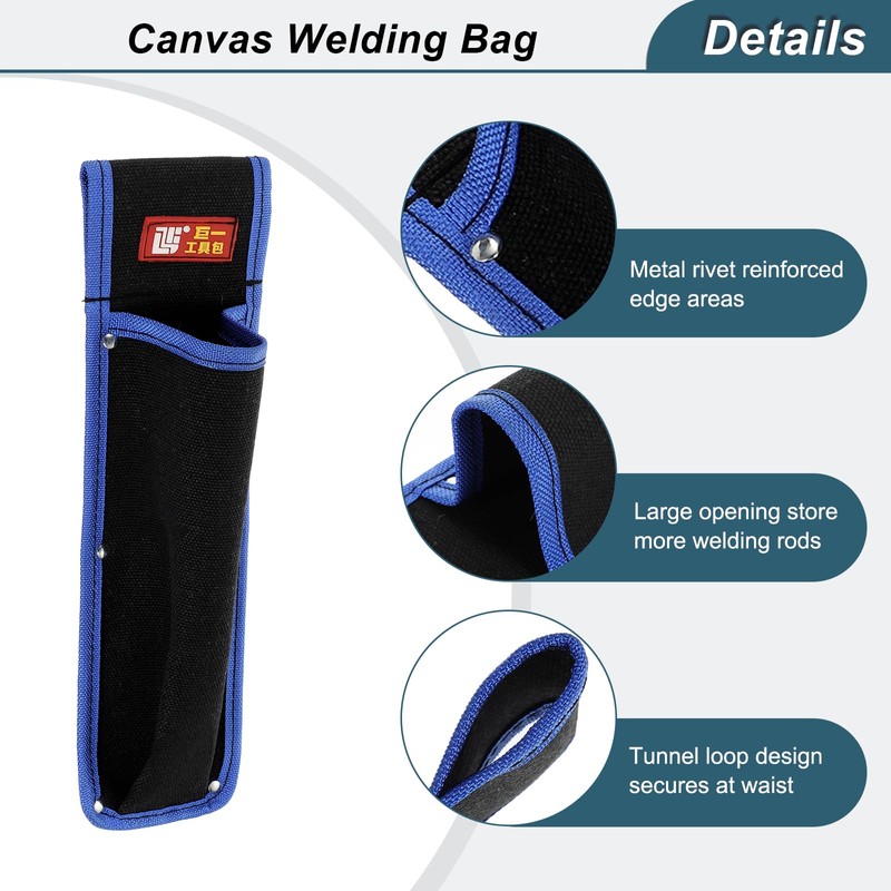 HARFINGTON 2pcs Welding Rod Pouch 14.57" x 3.94" x 10.24"