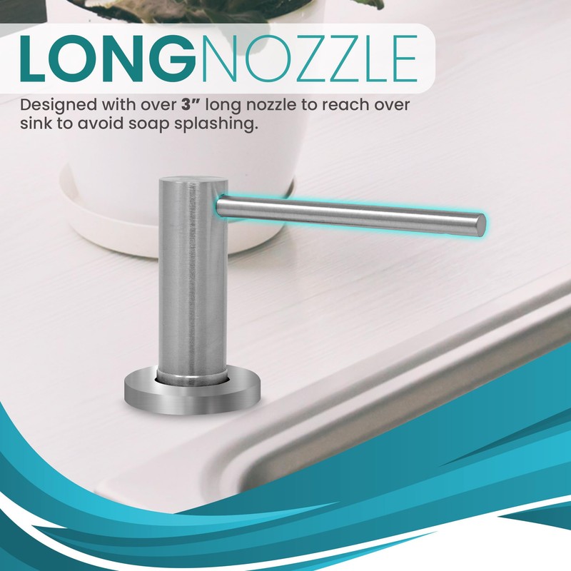 Metpure Built in Soap Dispenser for Kitchen Sink, Stainless Steel