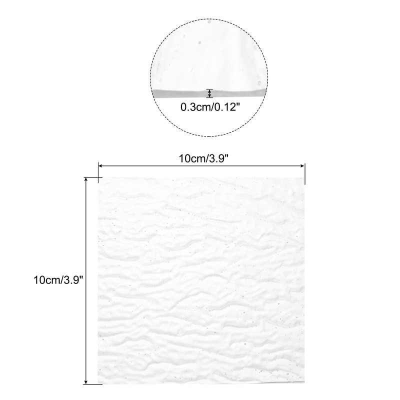 sourcing map Stained Glass Sheet Mosaic Tile 3.9 Inch x