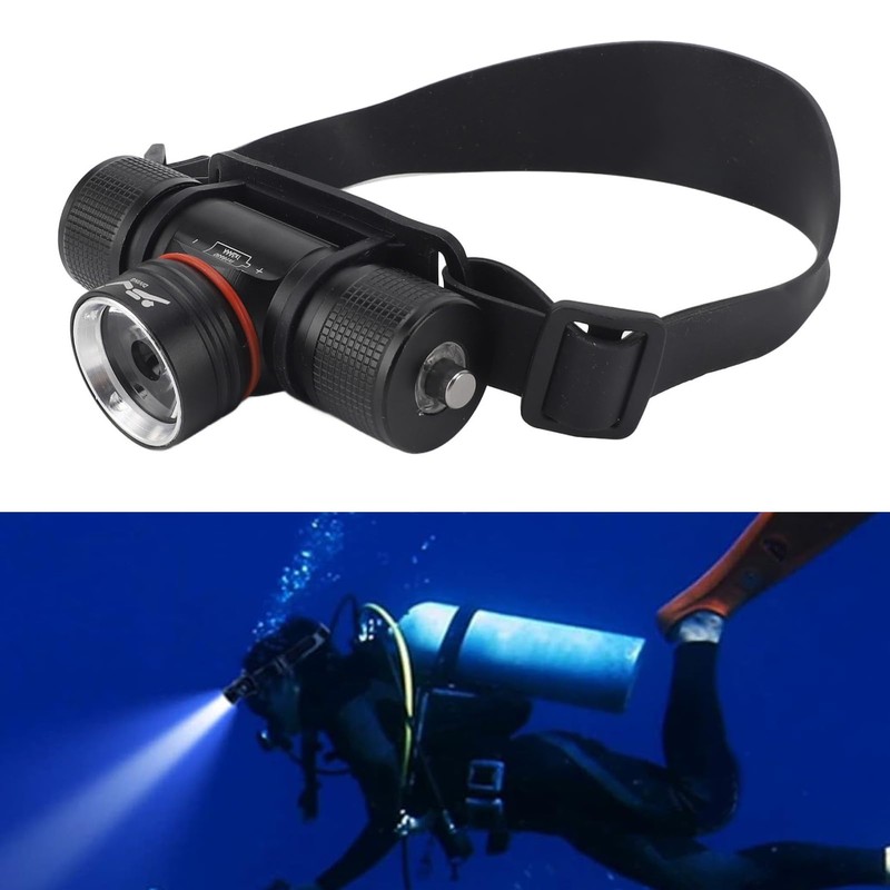 Underwater Light Head Diving Headlamp Flashlight IPX68 Waterproof Super Bright