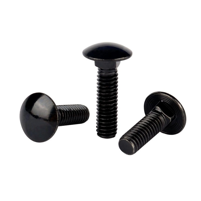 VAMUOEFL 5/16-18 x 1-1/2" Carriage Bolts Screws Black Finish, Round