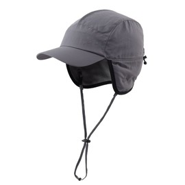 Connectyle Men's Winter Earmuffs Cap, Outdoor, Cold Protection, Work Cap, Waterproof, gray