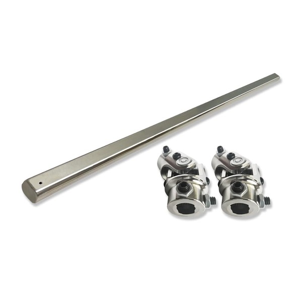 IMOOA Chrome 22" Steering Shaft with Dual Universal U Joints
