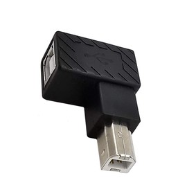 innov8 USB 2.0 Type B Printer Adapter, 90 Degree Angled USB 2.0 B Male to Type B Female Adapter Connector For Printer Scanner Fax Machine - (Left Angle)