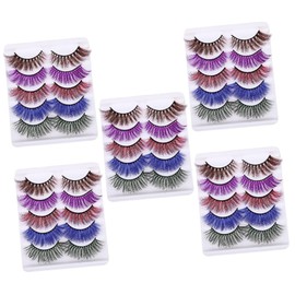 Healeved 25pairs Faux Eyelashes Decorative Dense False Lashes for Girls Easy to Apply Natural Look for Parties and Everyday Wear