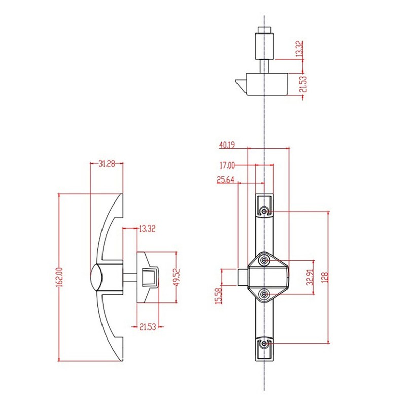 2 Set Push Button Latch Cabinet Lock Cupboard Knob Latch