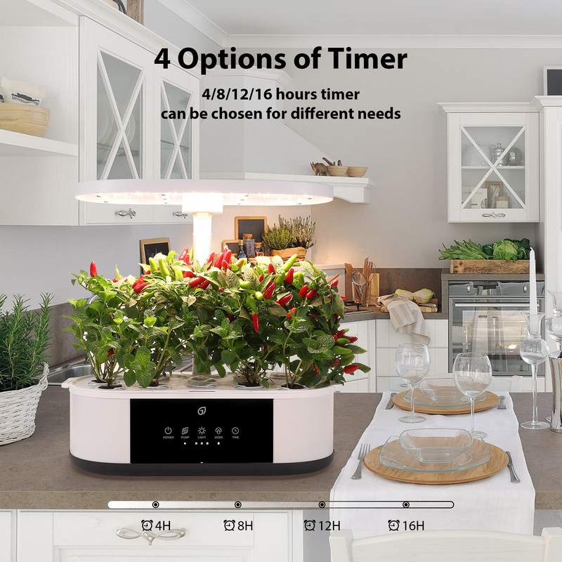 Litake 12 Pods Hydroponics Growing System Indoor Garden with 3