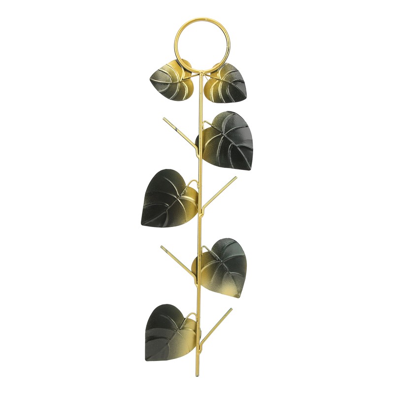 Birds Feeder Hanging Metal Green Leaf Shape Hummingbirds Feeder for