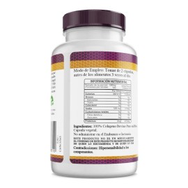 Colageno Puro Hidrolizado Premium 100 Capsulas Sin Sabor