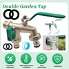 Double Outlet Garden Tap, Double Outside Tap Kit Universal with