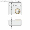 Square Acrylic Block 50 x 50 x 20 mm Transparent,