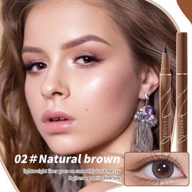 LINXINS 2PCS Brown Liquid Eyeliner Pen, Brown Eyeliner Pencil, Waterproof Eyeliner, Eye Liners Liquid, Brown Eyeliner Pen, Waterproof, Smudgeproof Suitable for Eye Liner and Body Art (Brown)