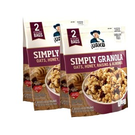 Simply Oats, Honey, Raisins & Almonds Granola, 34.5 oz Bags, 2 Count (2 pack)