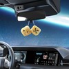 Couslcd Pair Fuzzy Plush Dice for Car Mirror, 2.75'' Retro