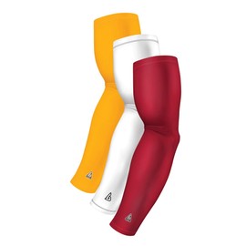 Compression Arm Sleeves Youth | Kids Athletic Sports Sleeves for Baseball Football Basketball Golf Tennis Volleyball Softball | Cooling UV Sun Protection | 3 Shooting Sleeves