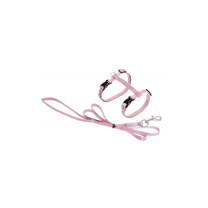 Flamingo Cat Harness with leash Ziggi Light pink 22-36cm 27-46cm