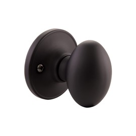 Design House 779165 Egg Dummy Door Knob, Matte Black